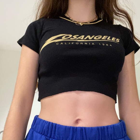 Brandy Melville Tops Brandy Melville Los Angeles Crop Top Poshmark Brandy Melville Tops Brandy Melville Los Angeles Crop Top Poshmark